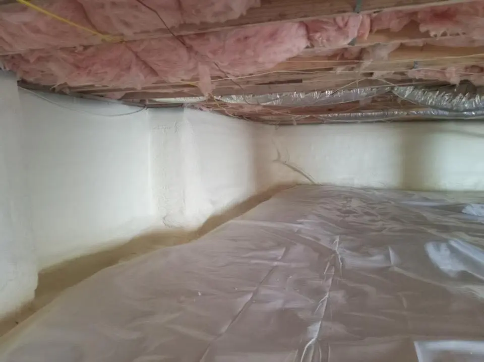 Crawl space encapsulation with closed-cell spray foam for Roof Waterproofing in Crete